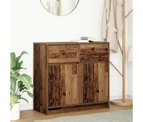 Kumode Ar Atvilktni, 80X34X76 Cm, Inženierijas Koks Vidaxl