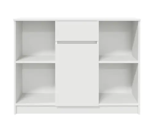 Kumode Ar Atvilktni, Balta, 101X35X76 Cm, Inženierijas Koks Vidaxl