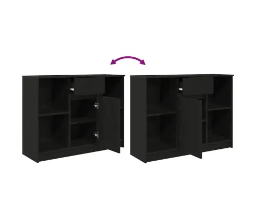 Puhvetkapp Sahtliga, Must Tamm, 101X35X76 cm Tehispuit