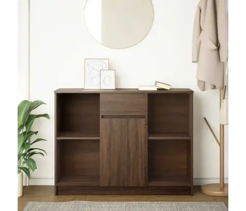 Kumode Ar Atvilktni, 101X35X76 Cm, Inženierijas Koks Vidaxl