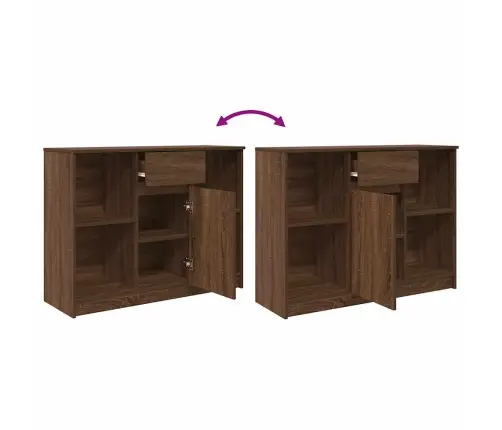 Kumode Ar Atvilktni, 101X35X76 Cm, Inženierijas Koks Vidaxl