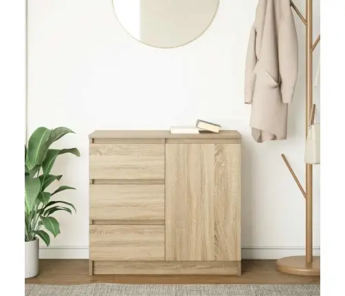 Kumode Ar Atvilktni, 71X35X65 Cm, Inženierijas Koks Vidaxl