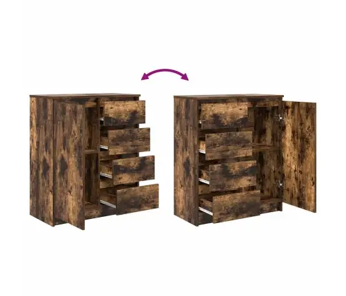 Kumode Ar Atvilktni, 71X35X84 Cm, Inženierijas Koks Vidaxl