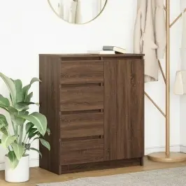 Kumode Ar Atvilktni, 71X35X84 Cm, Inženierijas Koks Vidaxl