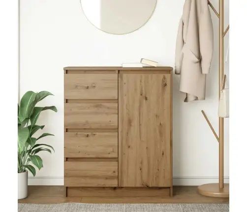 Kumode Ar Atvilktni, 71X35X84 Cm, Inženierijas Koks Vidaxl