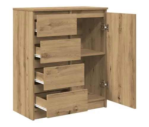 Kumode Ar Atvilktni, 71X35X84 Cm, Inženierijas Koks Vidaxl