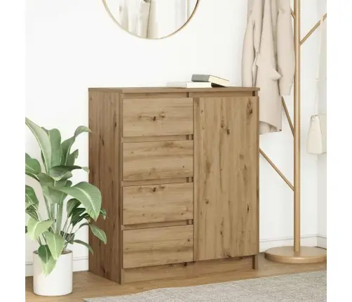 Kumode Ar Atvilktni, 71X35X84 Cm, Inženierijas Koks Vidaxl