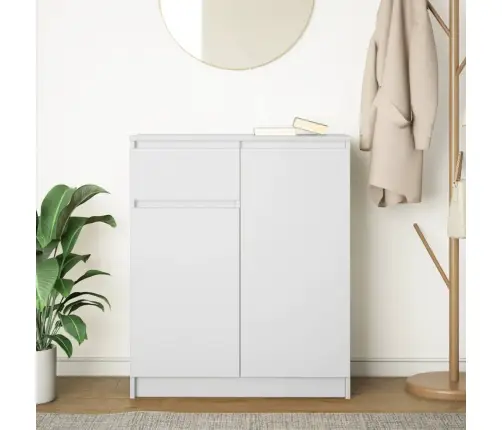 Šoninė Spintelė Su Stalčiumi, Balta, 71X35X84 cm Mediena