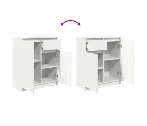 Šoninė Spintelė Su Stalčiumi, Balta, 71X35X84 cm Mediena