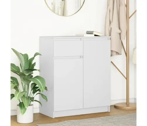 Šoninė Spintelė Su Stalčiumi, Balta, 71X35X84 cm Mediena