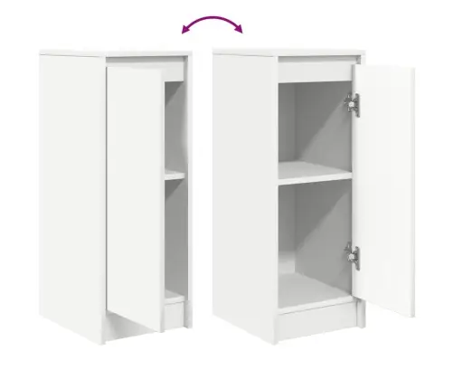 Šoninė Spintelė, Baltos Spalvos, 29,5X34X76cm Apdirbta Mediena