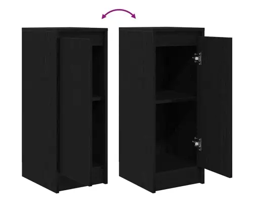 Kumode, Melns Ozols, 29,5X34X76 Cm, Inženierijas Koks Vidaxl