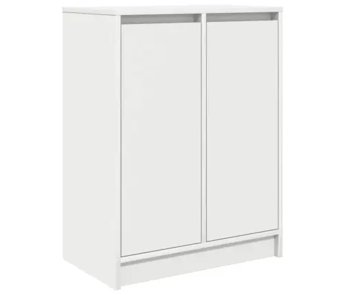 Kumode, Balta, 57X34X76 Cm, Inženierijas Koks Vidaxl