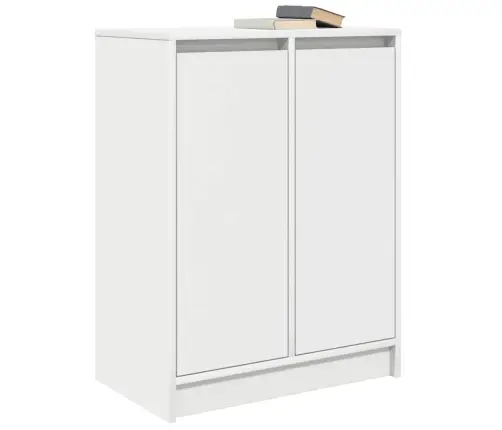 Kumode, Balta, 57X34X76 Cm, Inženierijas Koks Vidaxl