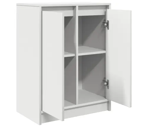 Kumode, Balta, 57X34X76 Cm, Inženierijas Koks Vidaxl