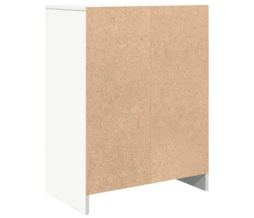 Kumode, Balta, 57X34X76 Cm, Inženierijas Koks Vidaxl