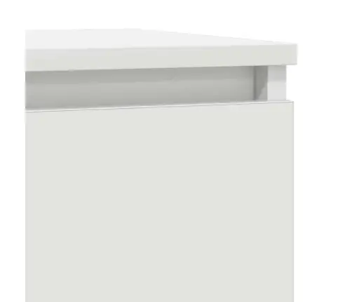 Kumode, Balta, 57X34X76 Cm, Inženierijas Koks Vidaxl