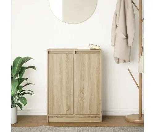 Kumode, Ozolkoka Krāsa, 57X34X76 Cm, Inženierijas Koks Vidaxl