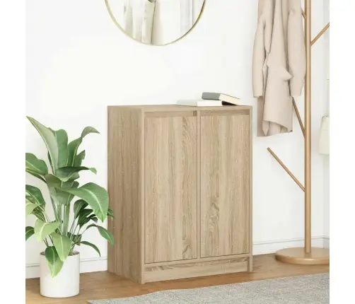 Kumode, Ozolkoka Krāsa, 57X34X76 Cm, Inženierijas Koks Vidaxl