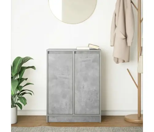 Plaukts, Betona Pelēks, 57X34X76 Cm, Inženierijas Koks Vidaxl