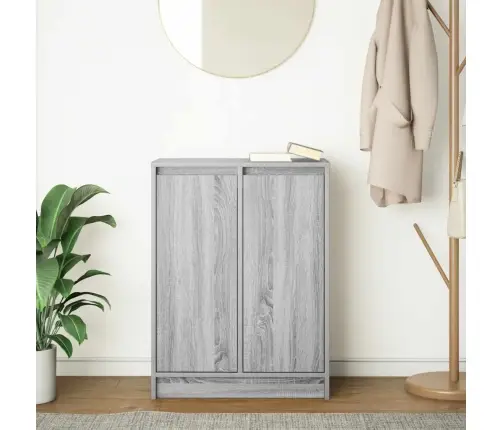 Kumode, Pelēka Ozolkoka, 57X34X76 Cm, Inženierijas Koks Vidaxl