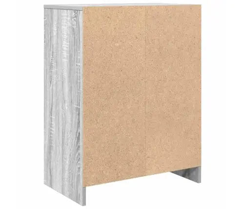 Kumode, Pelēka Ozolkoka, 57X34X76 Cm, Inženierijas Koks Vidaxl