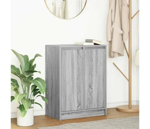 Kumode, Pelēka Ozolkoka, 57X34X76 Cm, Inženierijas Koks Vidaxl