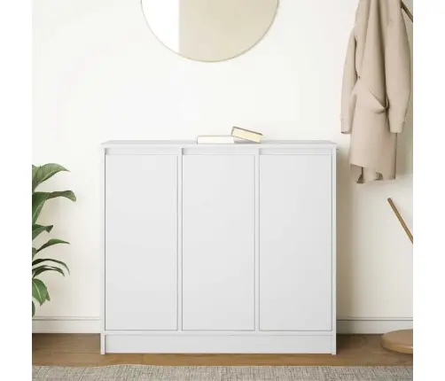 Kumode, Balta, 85X34X76 Cm, Inženierijas Koks Vidaxl