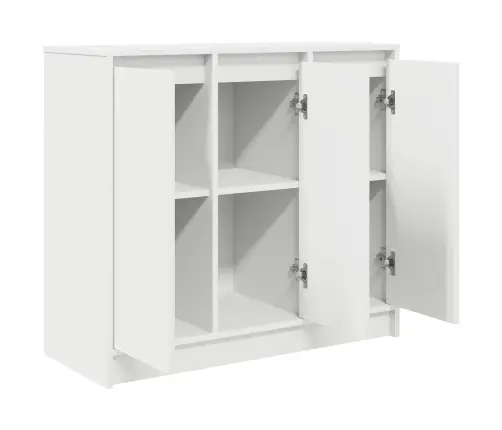 Kumode, Balta, 85X34X76 Cm, Inženierijas Koks Vidaxl