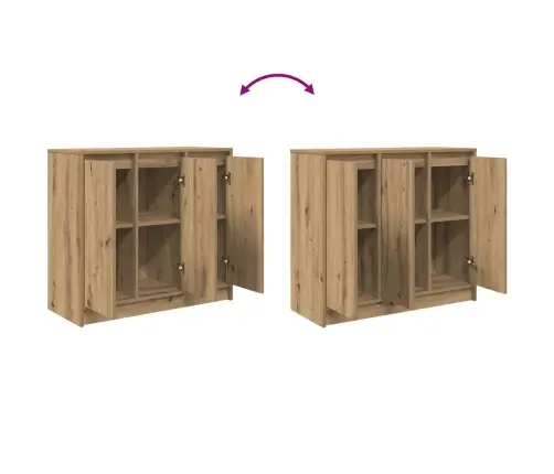 Kumode, Koka Krāsa, 85X34X76 Cm, Inženierijas Koks Vidaxl