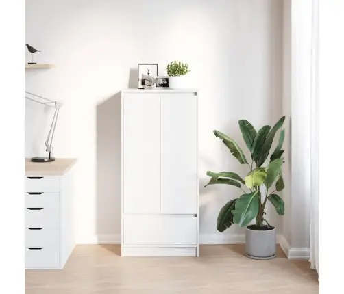 Kapp Sahtliga, Valge 55,5X34X119,5 cm Tehispuit