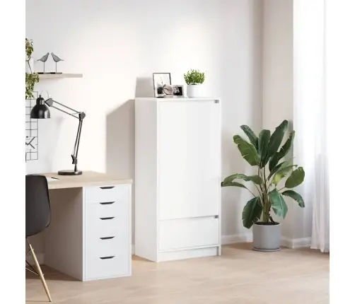 Kapp Sahtliga, Valge 55,5X34X119,5 cm Tehispuit