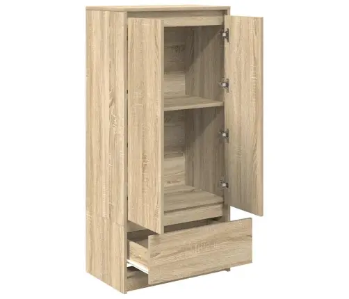 Skapis Ar Atvilktni, 55,5X34X119,5 Cm, Inženierijas Koks Vidaxl