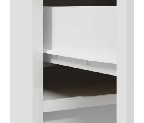 Augstais Skapītis, Balts, 29,5X34X119,5 Cm, Inženierijas Koks Vidaxl