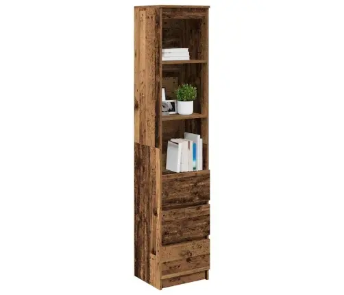 Augstais Skapītis, Veca Koka, 37,5X35X180 Cm, Konstruēts Koks Vidaxl