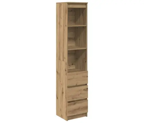 Highboard Artisan Oak 37,5X35X180 Cm Engineered Wood