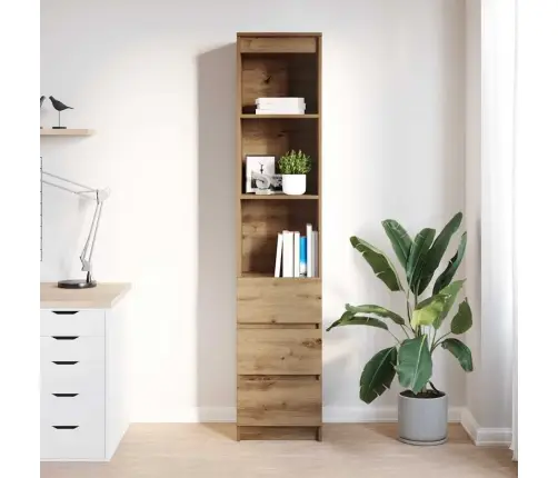 Highboard Artisan Oak 37,5X35X180 Cm Engineered Wood