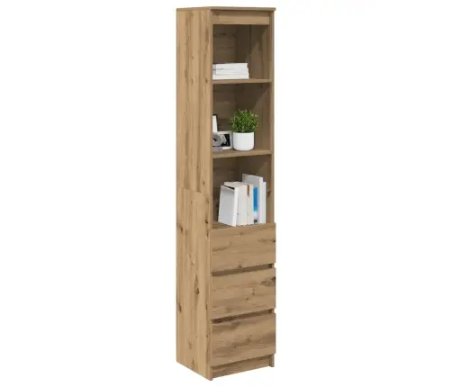 Highboard Artisan Oak 37,5X35X180 Cm Engineered Wood