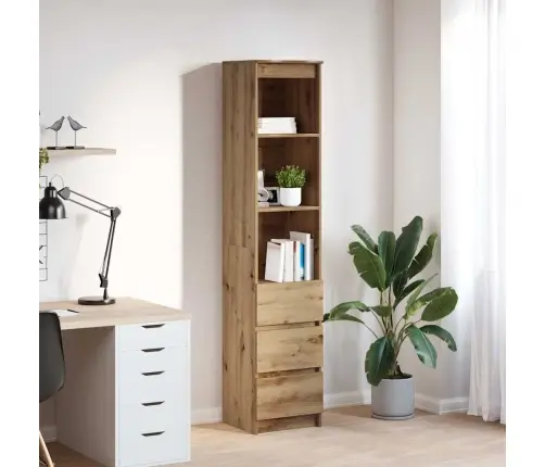 Highboard Artisan Oak 37,5X35X180 Cm Engineered Wood