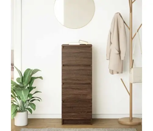 Kumode, Ozolkoka Krāsa, 37,5X35X99 Cm, Inženierijas Koks Vidaxl