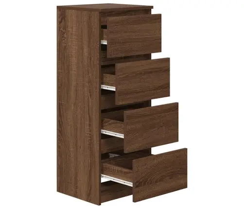 Kumode, Ozolkoka Krāsa, 37,5X35X99 Cm, Inženierijas Koks Vidaxl