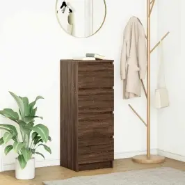 Šoninė Spintelė, Ruda Ąžuolo, 37,5X35X99 cm Apdirbta Mediena