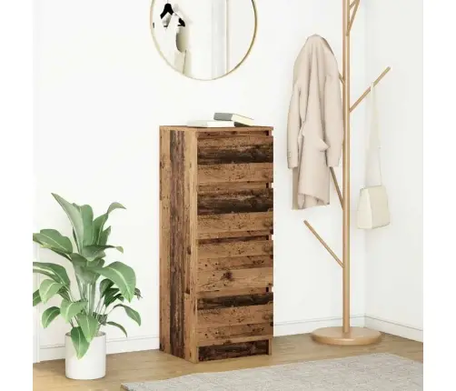 Kumode, Veca Koka, 37,5X35X99 Cm, Inženierijas Koks Vidaxl