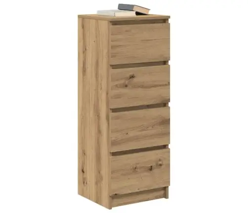 Kumode, Koka Krāsa, 37,5X35X99 Cm, Inženierijas Koks Vidaxl