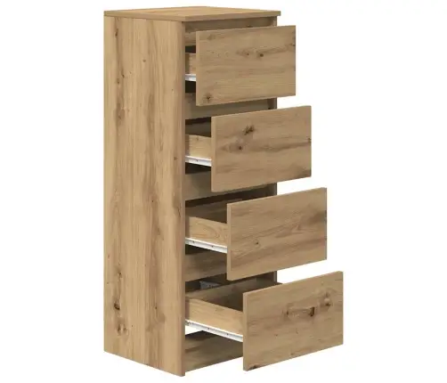 Kumode, Koka Krāsa, 37,5X35X99 Cm, Inženierijas Koks Vidaxl