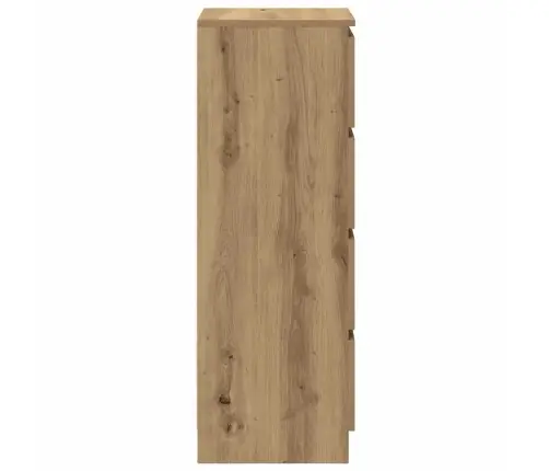 Kumode, Koka Krāsa, 37,5X35X99 Cm, Inženierijas Koks Vidaxl