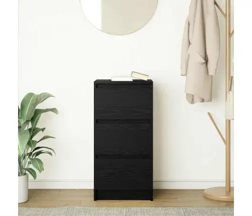 Puhvetkapp, Must Tamm, 37,5X35X76 cm Tehispuit