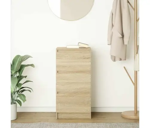 Kumode, Ozolkoka Krāsa, 37,5X35X76 Cm, Inženierijas Koks Vidaxl