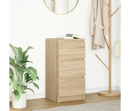 Kumode, Ozolkoka Krāsa, 37,5X35X76 Cm, Inženierijas Koks Vidaxl