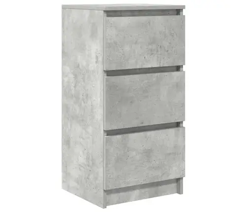 Kumode, Betona Pelēka, 37,5X35X76 Cm, Inženierijas Koks Vidaxl